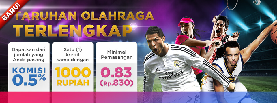 Taruhan olahraga bonanza88, premiere league, champions league, la liga, semua ada. Sportsbooking dengan promosi komisi 0.5%